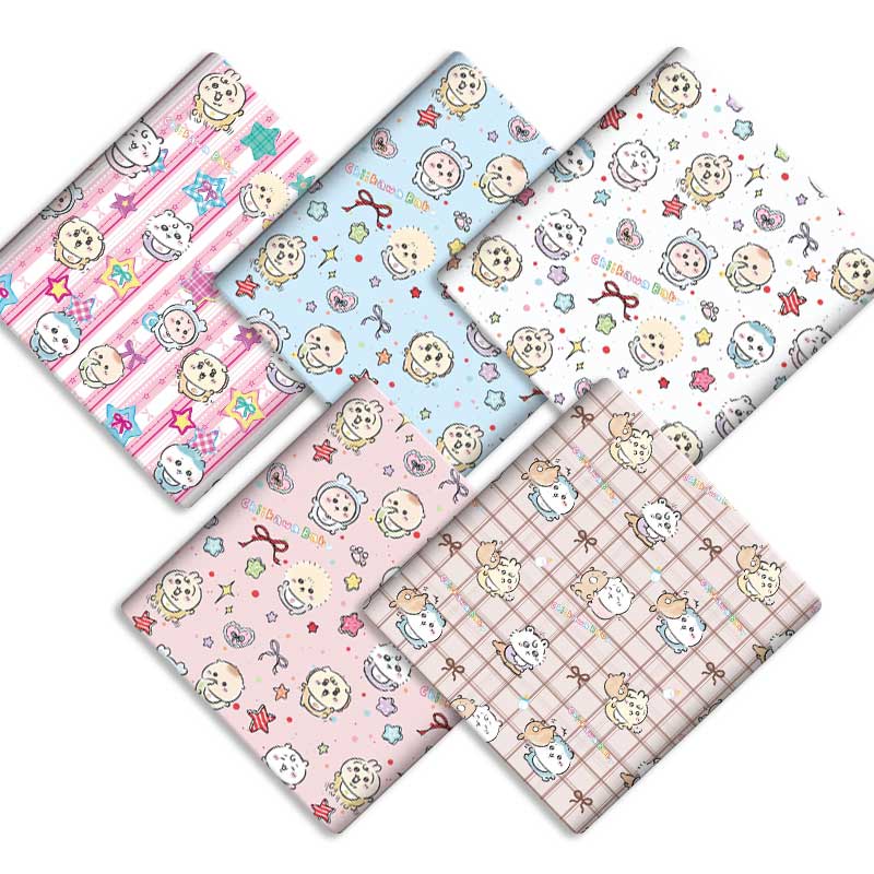 Home Textiles Curtains - ผ้าโพลีเอสเตอร์ลายการ์ตูน 140x50 ซม. ผ้าฝ้าย ผ้าปะติดปะต่อ ผ้าสำหรับงานเย็บปักถักร้อย