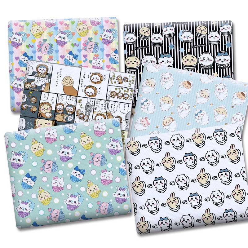 Home Textiles Curtains - ผ้าลายการ์ตูน 140x50 ซม. ผ้าฝ้าย ผ้าปะติดปะต่อ ผ้าสำหรับเด็ก