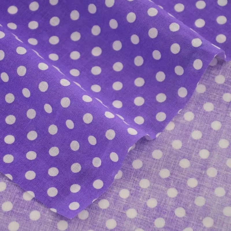 ผ้าคอตตอนพิมพ์ลายจุดสีส้มสีขาว - Home Textiles Products บทวิจารณ์และราคา