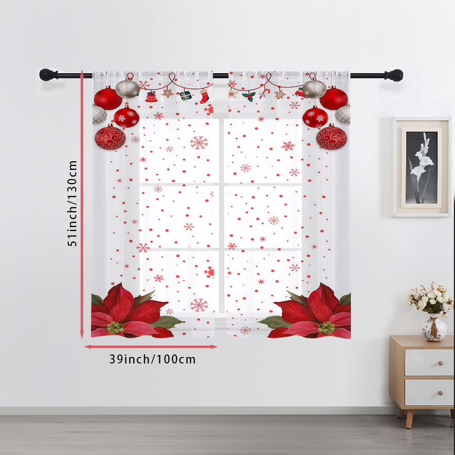 ม่านโปร่งแสง 2 ชิ้น ลายลูกบอลส - Curtain Sheer Voile บทวิจารณ์และราคา