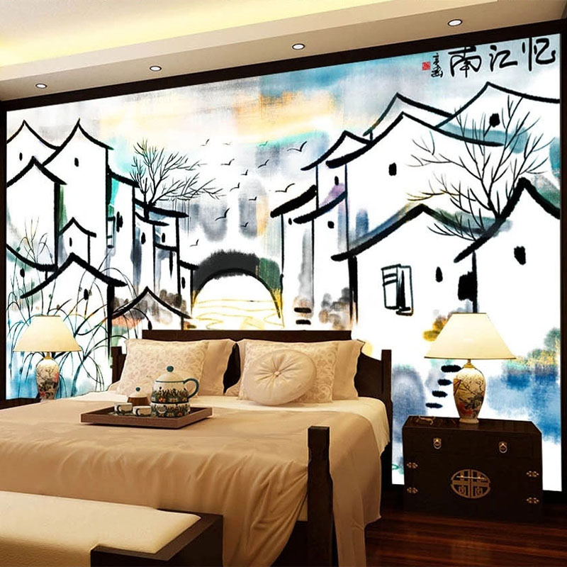 ที่กําหนดเองภาพจิตรกรรมฝาผนังว - Home Textiles City บทวิจารณ์และราคา