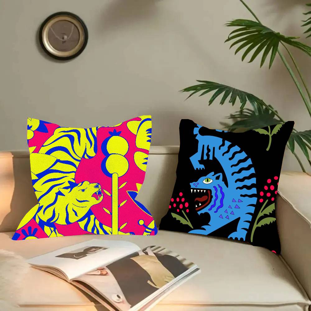 ปลอกหมอนลายเสือดาวและเสือที่มี - Home Textiles Egypt บทวิจารณ์และราคา