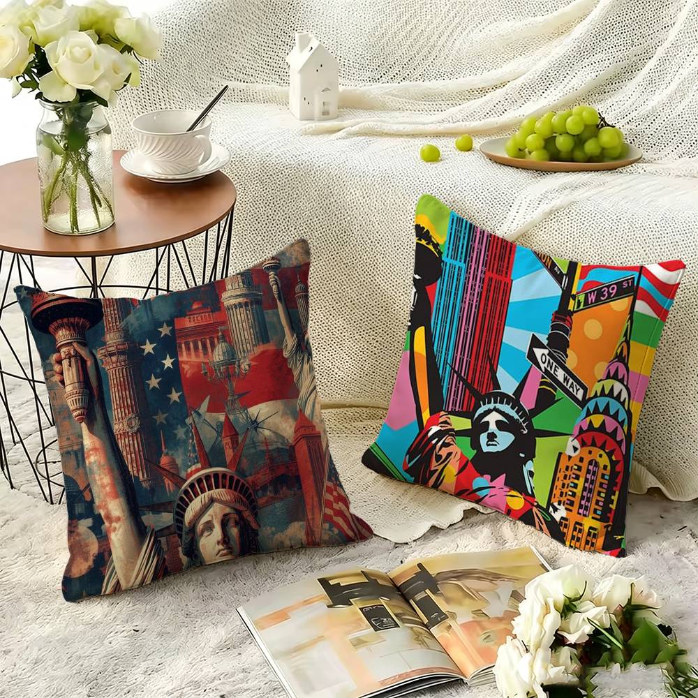 ปลอกหมอนลายภาพเมืองนิวยอร์ก ปล - Home Textiles City บทวิจารณ์และราคา