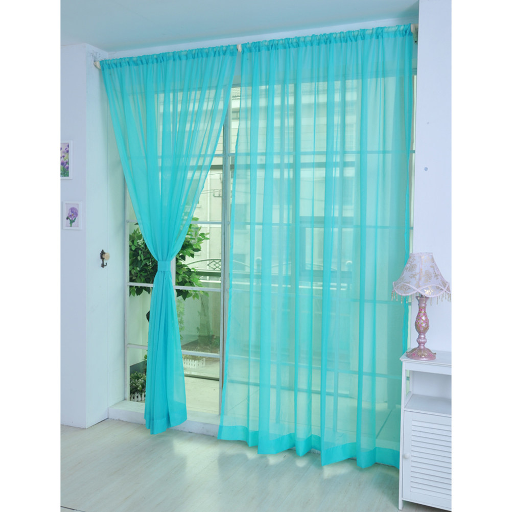ผ้าม่านโปร่งแสงแบบโปร่งใส สำหร - Curtain Sheer Voile บทวิจารณ์และราคา