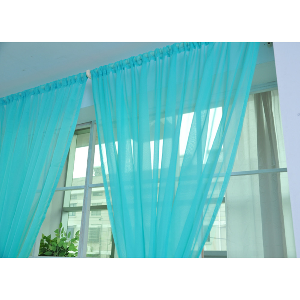 ผ้าม่านโปร่งแสงแบบโปร่งใส สำหร - Curtain Sheer Voile บทวิจารณ์และราคา