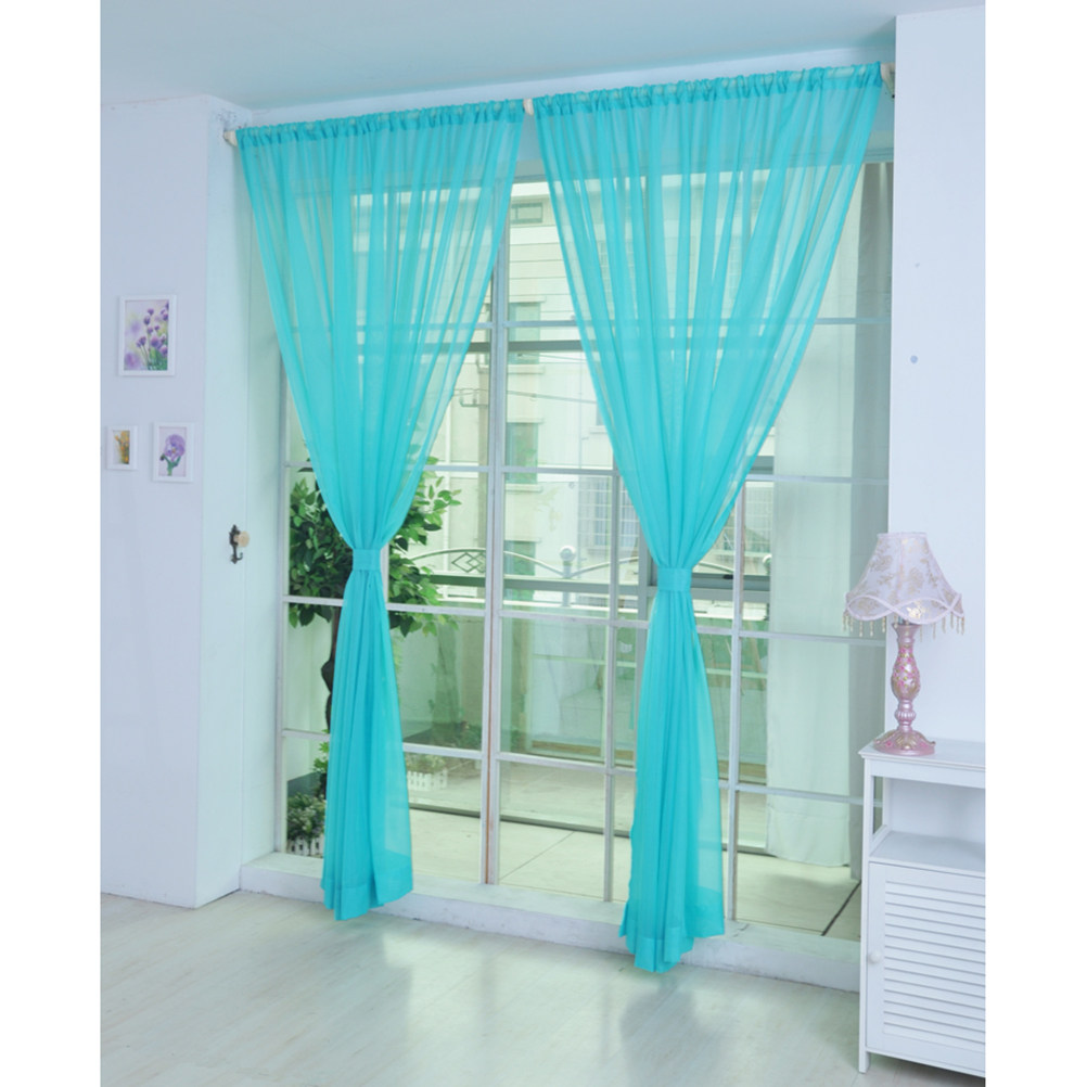 ผ้าม่านโปร่งแสงแบบโปร่งใส สำหร - Curtain Sheer Voile บทวิจารณ์และราคา