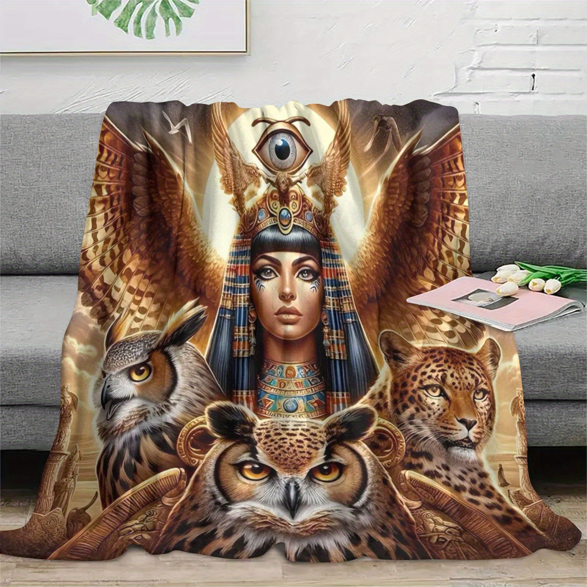 ผ้าห่มลายพิมพ์สไตล์อียิปต์โบรา - Home Textiles Egypt บทวิจารณ์และราคา
