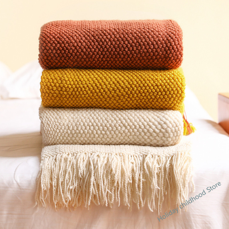 ผ้าห่มถักหนาลายข้าวโพดสำหรับตก - Home Textiles City บทวิจารณ์และราคา