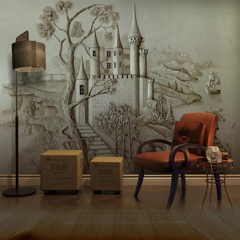 3D ภาพจิตรกรรมฝาผนังสถาปัตยกรร - Home Textiles City บทวิจารณ์และราคา