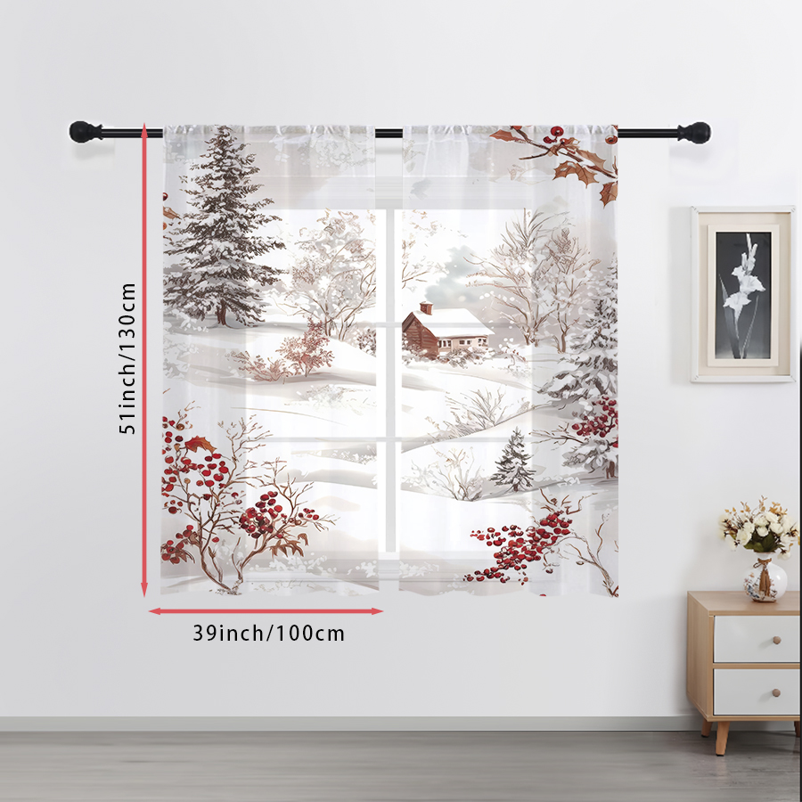 ผ้าม่านโปร่งแสง 2 ชิ้น ลายหมู่ - Curtain Sheer Voile บทวิจารณ์และราคา