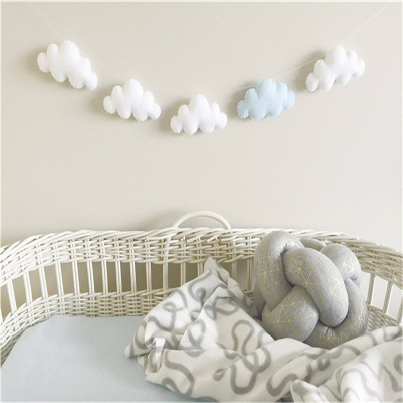 Nordic Felt Cloud Garlands Str - Home Textiles Curtains บทวิจารณ์และราคา