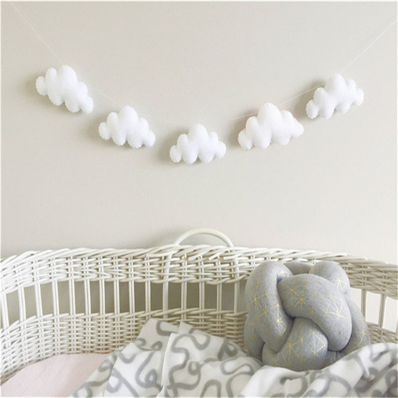Nordic Felt Cloud Garlands Str - Home Textiles Curtains บทวิจารณ์และราคา
